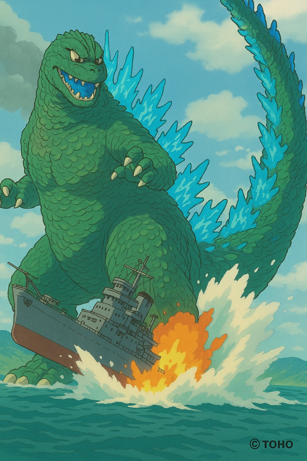 Ghibli style image of a magical environment